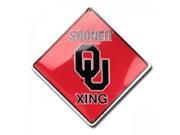 Oklahoma Sooners Xing Metal Parking Sign
