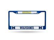 Michigan Wolverines Anodized Blue License Plate Frame Free Screw Caps with this Frame