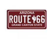 Arizona Route 66 Red Photo License Plate