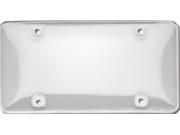 Clear Acrylic License Plate Shield w Caps 2 pk