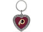 Washington Redskins Bling Rhinestone Heart Keychain