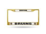 Boston Bruins Anodized Gold License Plate Frame Free Screw Caps with this Frame