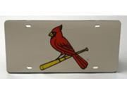 St. Louis Cardinals Silver Laser License Plate
