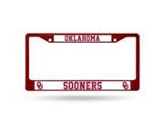 Oklahoma Sooners Anodized Red License Plate Frame Free Screw Caps with this Frame