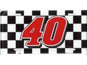 40 Racing License Plate