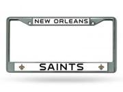 New Orleans Saints Chrome License Plate Frame