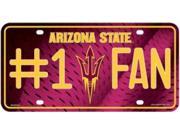 Arizona State Pitchfork 1 Fan Metal License Plate