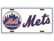 New York Mets White License Plate