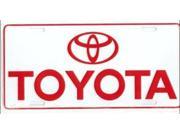 Toyota on White License Plate
