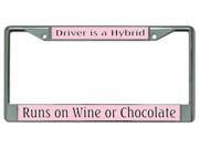 Driver Is A Hybrid Chrome License Plate Frame Driver Is A Hybrid Chrome License Plate Frame