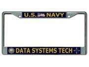 U.S. Navy Data Systems Tech Chrome License Plate Frame U.S. Navy Data Systems Tech Chrome License Plate Frame