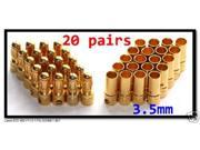 20pairs 3.5mm Gold Bullet Connector plug Align Trex 450 250 Male Female 3MM