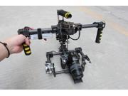 3 Axis Brushless Gimbal Carbon Handle Camera Stabilized W motor Run Movie video
