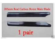 205mm REAL CARBON fiber Rotor Main Blades For Trex 250