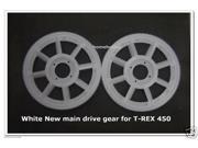 2x White New main drive gear for ALL T REX 450 TREX