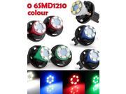 6PCS Instrument Panel Dashboard Light Bulb DC12V 0.2W T10 6LED 1210SMD Green Blue Red White 6PCS Socket
