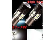 2X Pure White 1157 BAY15D High Power 7W Application For Tail Brake Stop Light