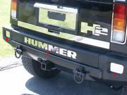 2003 2009 Hummer H2 8pc. Luxury FX Chrome Hummer Rear Bumper Insert