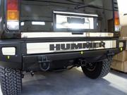 2003 2009 Hummer H2 3pc Luxury FX Chrome Rear Bumper w HUMMER Cutout