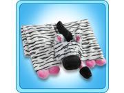 Authentic Pillow Pet Zippity Zebra Pink White Blanket Plush Toy Gift