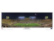 Michigan Football A Night to Remember First Night Game at the Big House NCAA Collage Football 13.5x39 Panoramic Poster with Black Metal Frame 5028