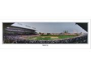 MLB Baseball Chicago Cubs Batter Up Cubs vs. the Atlanta Braves WRIGLEY FIELD BATTER UP 13.5x39 Panoramic Poster. Deluxe Double Matted with Black Metal Fr