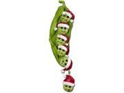 Pea Pod Family with 6 Peas Personalized Christmas Tree Ornament