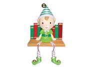 Elf On Books Personalized Christmas Tree Ornament