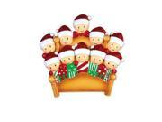 Bed Heads Family of 10 Personalized Christmas Tree Ornament