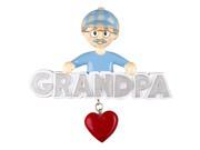 Grandpa with Heart Personalized Christmas Tree Ornament