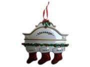 White Mantle Family 3 Personalized Christmas Tree Ornament