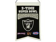 Oakland Raiders 3X Super Bowl Champions Banner 1023
