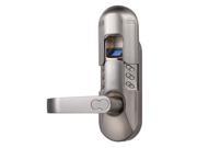 ASSA ABLOY Biometric Keypad door lock Fingerprint office home door use 6600 98 Satin Nickel Left Lever handle
