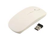 Thin 2.4GHz USB 10m Wireless Optical Mouse Mice for Laptop Computer PC white