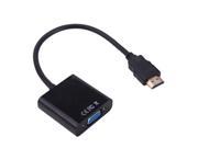 Hongta® 1080p HDMI to VGA Video Converter Adapter Cable for PC TV Laptops DVD Players and Other HDMI Devices Color Black
