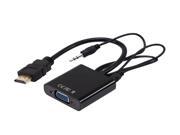 Hongta® HDMI Male to VGA w Audio Converter Adapter Video Cable Color Black