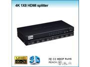 HD 8 Port HDMI Splitter 1 in 8 out Audio Video v1.3b 1080p 1x8 4k HDMI Splitter Amplifier for HD TV PS3 3D with 5.1 audio channel 3D