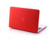 Kenton® Compatible with Macbook Air 11 inch Clear Pink Plastic Solid Hard Cover Case Macbook Air 11 Color Red