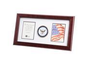 U.S. Navy Medallion 4 Inch by 6 Inch Double Picture Frame