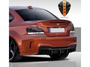 2011 2013 BMW 1 Series M Coupe E82 2DR Eros Version 1 Rear Add On Bumper Extensions 2 Piece