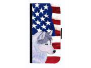 USA American Flag with Siberian Husky Cell Phonebook Cell Phone case Cover for GALAXY S3
