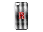 Houndstooth Black Letter R Monogram Initial Cell Phone Cover IPHONE 5