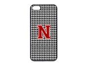 Houndstooth Black Letter N Monogram Initial Cell Phone Cover IPHONE 5