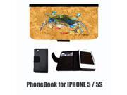 Crab on gold Cell Phonebook Cell Phone case Cover for IPHONE 5 or 5S 8655