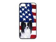 USA American Flag with Papillon Cell Phone Cover IPHONE 5