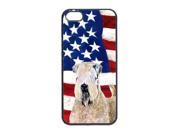 USA American Flag with Wheaten Terrier Soft Coated Cell Phone Cover IPHONE 4