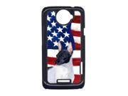 USA American Flag with Rat Terrier Cell Phone Cover HTC ONE X