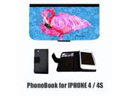 Bird Flamingo Cell Phonebook Cell Phone case Cover for IPHONE 4 or 4S 8686