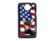 USA American Flag with Min Pin Cell Phone Cover HTC ONE X