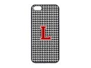Houndstooth Black Letter L Monogram Initial Cell Phone Cover IPHONE 5